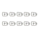 10 Pcs Leather Belt Buckle Metal Center Bar Buckles Purse Making Accessories