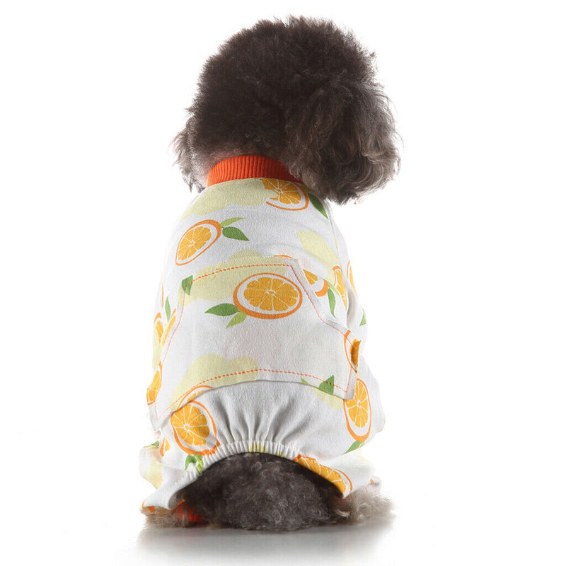 Pet Pajamas Comfort Pet Puppy Clothes Apparel For Small Dog Puppies Orange-L