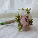 Artificial Flowers Vase Arrangement Simulation Bridesmaid Bouquet Pink
