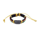 Rasta Jamaica Reggae Leather Bracelet W7G4