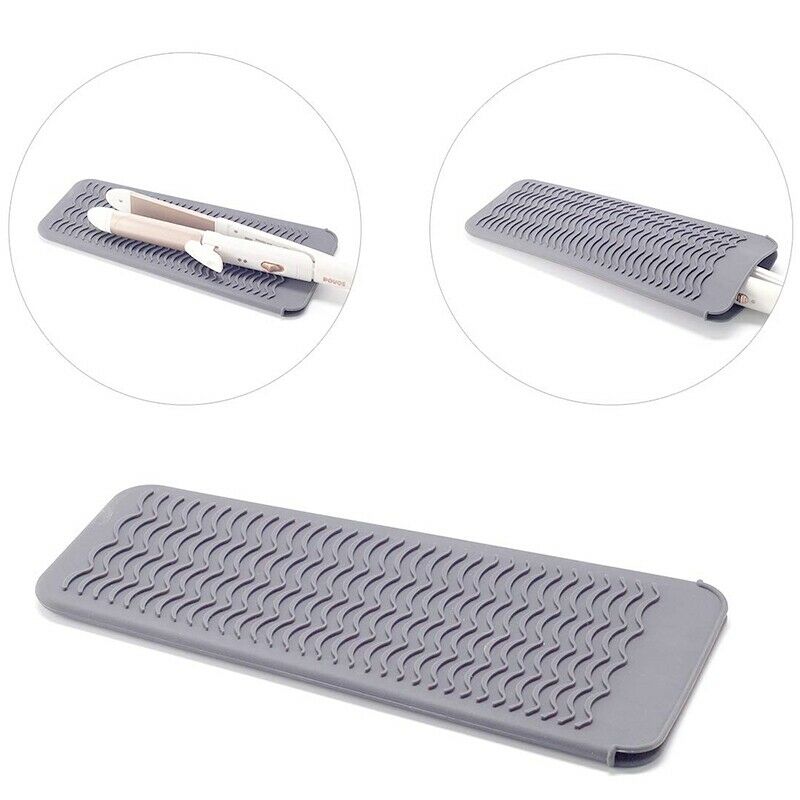 Gray Resistant Silicone Mat Pouch for Flat Iron, Curling Iron,Hot Hair Tool F4R3