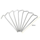 10pcs 7in Aluminium Tent Stakes Peg with Hook for Pitching Camping Tent Canopies