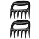2pcs Black Bear Claws Shredder Meat Shred Clamp Roasting Fork Tong BBQ Tool