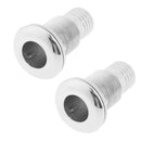 2x Stainless Steel Boat Thru Hull Fitting Marine Hose Barb Connector 1"