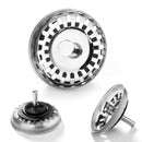 2x Kitchen Waste Stainless Steel Sink Strainer Plug Drain Stopper Filter Ba L6P3