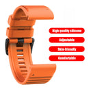 Silicone Band Strap for Garmin Fenix 6 5 Forerunner 935 Quatix 5 (Orange) A