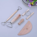 5pcs Set Clay Ceramics Molding Tools Wood Stainless Steel Tools Set