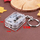 Pocket Mechanical Metal Music Box Clockwork Keychain Keyring Key Ring Gift Decor