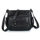 Fashion Shoulder Messenger Bags Leather Soft Crossbody Bags Multi-pocket Purse