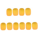 10pcs/Pack Mini Size Headset Microphone Protective Sponges Cover Yellow