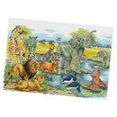 Stamped Cross Stitch Kit Animal World Design Embroidery Material Package