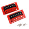 1 Set Of 2Pcs Red & Black Humbucker Double Coil Pickups Neck Bridge for Lp
