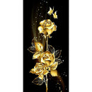 DIY Diamond Painting Golden Flower Full Round Rhinestone Picture Home Decor