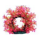 Aquarium Ornament Fish Tank Artificial Water Plant Gate Shape Decor-Red