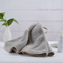 Bathroom Hand Towels Soft Washcloth with Hanging Loop Gray Dia. 19.7" Gifts