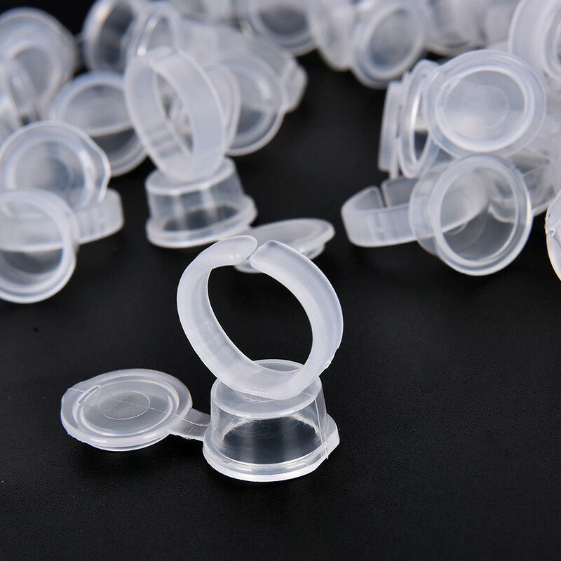 50X Pigment Tattoo Ink Cup Ring Holder Permanent Microblading Eyebrow Makeup FT