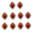 30pcs 3 Colors Rhinestone Cabochons Flat Back Embellishments for Wedding DIY