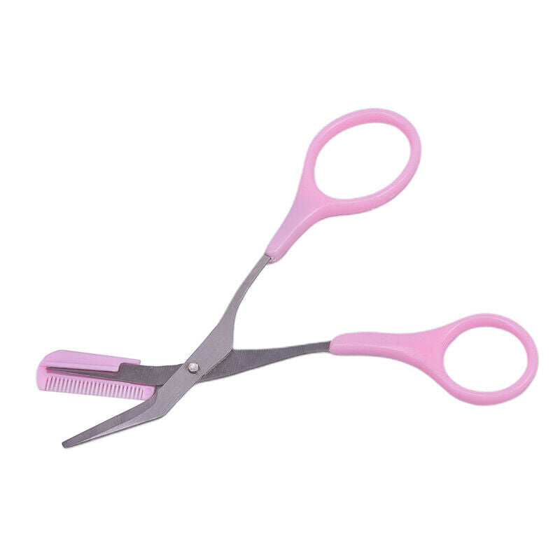 1pcs Eyebrow Eyelash Hair Scissors Comb Trimmer Stainless Steel Tool P a_J Gw