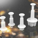 4x Plum Flower Icing Cutter Fondant Cake Sugar Decor Kitchen Mould Tool Plu N3B9