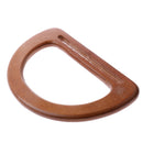 2pcs Handmade Wooden Purse Handbag Handle Replacement Bag Accessories Brown