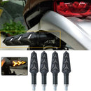 4x Motorcycle LED Turn Signal Light Sequential Flowing LED Indicator Amber Lamp*