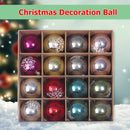 16pcs 6cm Christmas Decoration Balls Tree Hanging Ball Home Ornament (D)