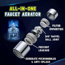 360 Degree Tap Head Kitchen Sink Aerator Moveable Kitchen Tap Head-Big Angl