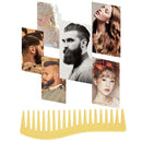 Hairdressing Comb Hair Styling Hand Grip Comb Hair Salon Tools (Yellow) A