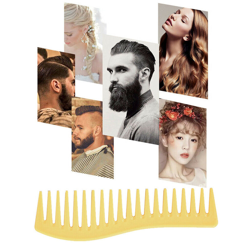 Hairdressing Comb Hair Styling Hand Grip Comb Hair Salon Tools (Yellow) A