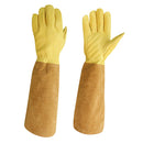 Extra Long Cowhide Beekeeping Gloves Elasticated Beekeeper Tool Supply L
