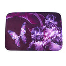 1PC New Purple Butterfly Home Bedroom Front Door Anti-Skid Mats Carpet (Pur K2K5