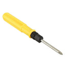 Yellow handle slotted Phillips cross head screwdriver 6.7 inchlength X9O8