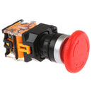 22mm emergency stop switch button big mushroom head red LAY50-22D-3C