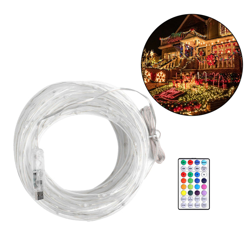 10M LED Copper Wire String Fairy Light USB Corded Strip Lamp Window Decor