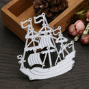 Beautiful Sailing Boat  Metal Cutting Dies Stencils For Scrapbook Paper Card FT