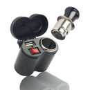 Motorcycle Waterproof 12V Cigarette Lighter Socket Phone USB Power Charger  OZ