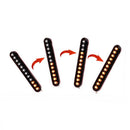 Motorcycle Turn Signal Lights Sequential Flowing 12 LED Strip Amber Accessories
