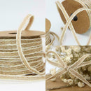 1 Roll Natural Jute Burlap Hessian Ribbon Lace Trims Wedding Decor Rustic v M3T2