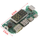 LED Dual USB 5V 2.4A Type-C/Micro/Lightning USB Power Bank 18650 Charger B Hn