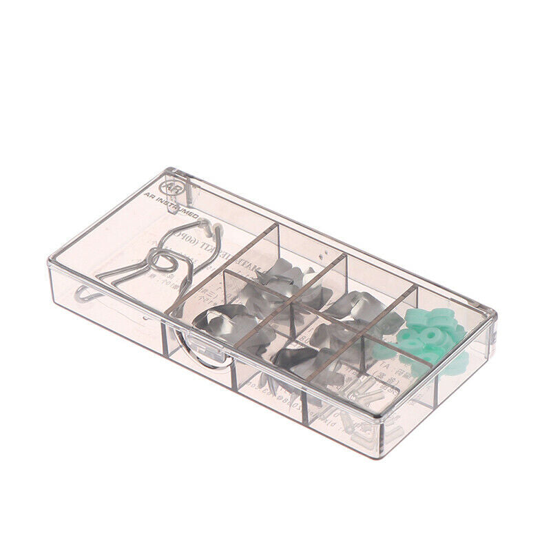 60Pcs Dental Matrix Sectional Contoured Metal Matrices Elastic Wedges SpringSEAU