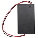 Two Wire Leads ON/OFF Switch Black 3 x 1.5V AAA Battery Holder Case w Cover H2P8