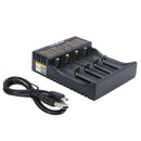 for AA/AAA 18650 18350 Ni-MH Li-ion/IMR LiitoKala Lii-402 4 Slot Battery Charger
