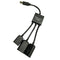 3 in 1 USB C Type C OTG Host Cable Hub Cord Adapter Splitter Connector Black