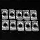 100 pcs M5 Hammer Nut Carbon Steel Aluminum Connector T Fastener Sliding Nu S1U2