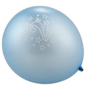 10X Blue Boy 2nd Birthday Party 12" Pearlised Latex Printed blue