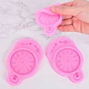 1PC Clock Silicone Molds Cupcake Fondant Decorating Tools Cookie Chocolate Mo BX