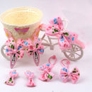7 Pcs/set Girls Bow Hair Accessories BB Folder Headband Hair Rope Random lj