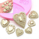 Heart Brooch Silicone Mold Fondant Cake Cooking Tools Cupcake Chocolate Mould 3C