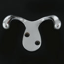 Bright chrome Interior Decor Double Prong Robe Hook Y2Y5