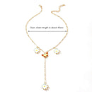 Butterfly Necklace Daisy Flower Sweet Long Choker Women Pendant Jewelry